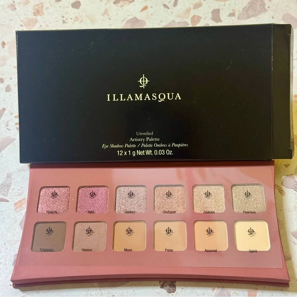 Illamasqua New Unveiled Artistry Palette Eye Shadow‎ Nude Satin Matte Metallic
